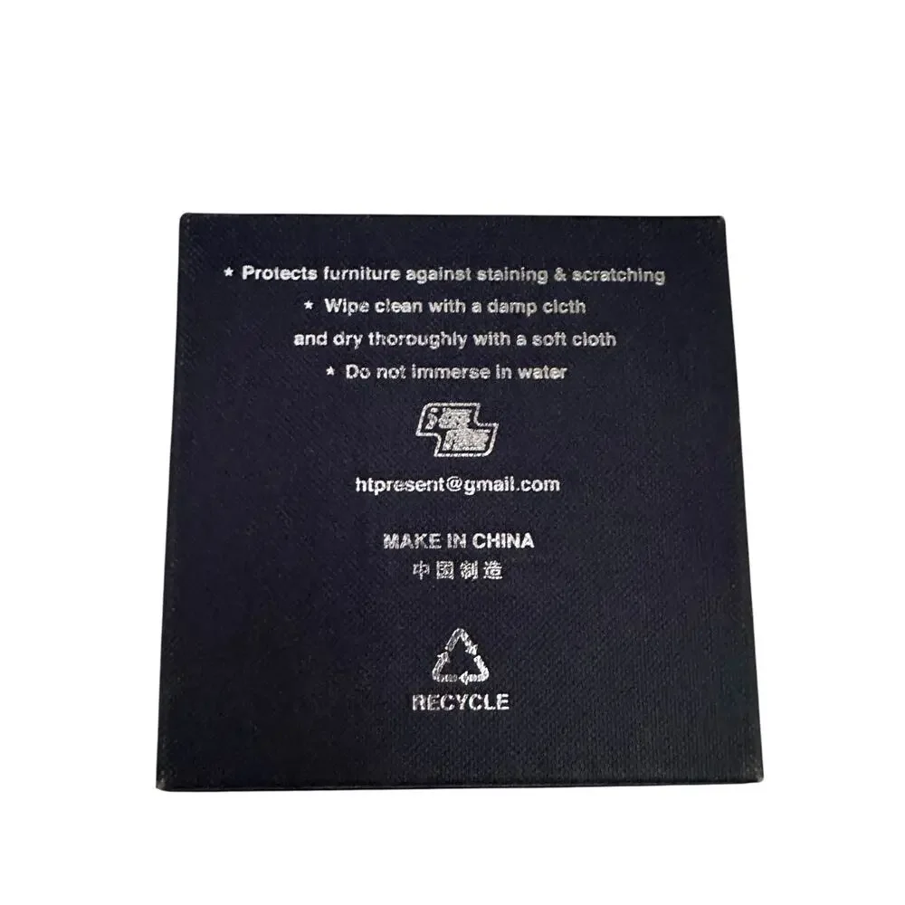 Haitang Coaster Set of 6 Colorful Asian Folk Art Cork 4” Square NIB Hostess Gift